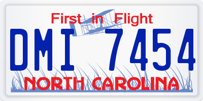 NC license plate DMI7454