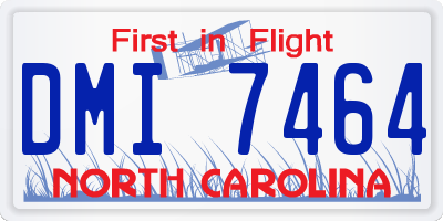 NC license plate DMI7464