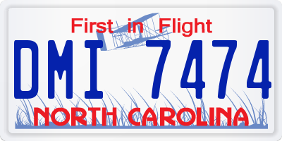 NC license plate DMI7474
