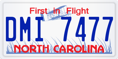 NC license plate DMI7477