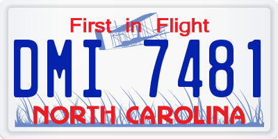NC license plate DMI7481