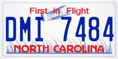 NC license plate DMI7484