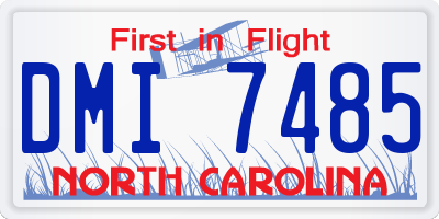 NC license plate DMI7485