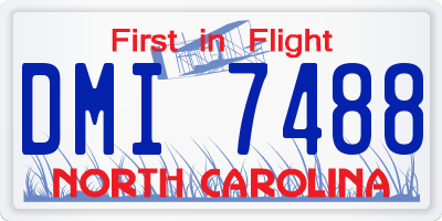 NC license plate DMI7488