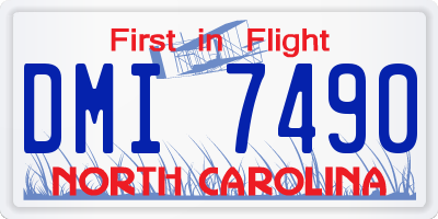 NC license plate DMI7490