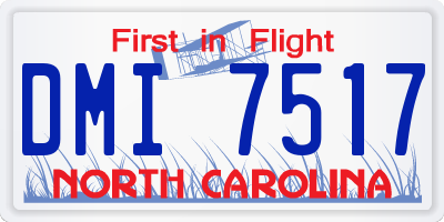 NC license plate DMI7517
