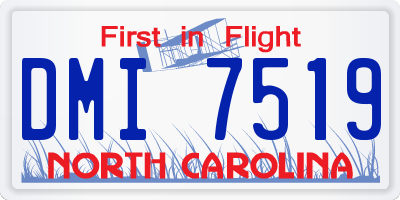 NC license plate DMI7519