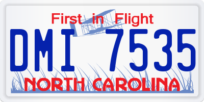 NC license plate DMI7535