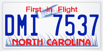 NC license plate DMI7537