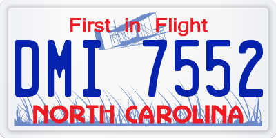 NC license plate DMI7552