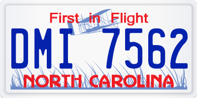 NC license plate DMI7562
