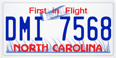 NC license plate DMI7568
