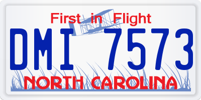 NC license plate DMI7573