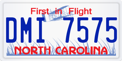 NC license plate DMI7575
