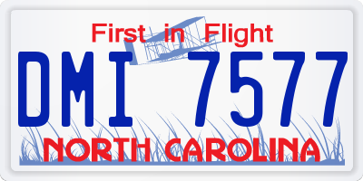 NC license plate DMI7577
