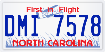 NC license plate DMI7578
