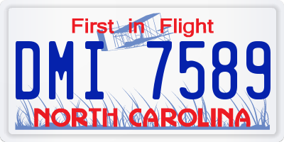 NC license plate DMI7589