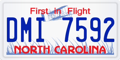 NC license plate DMI7592