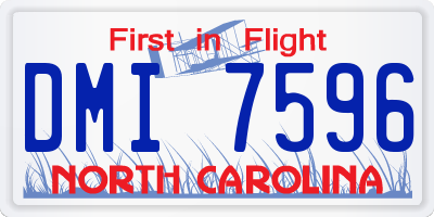 NC license plate DMI7596