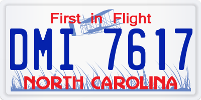 NC license plate DMI7617