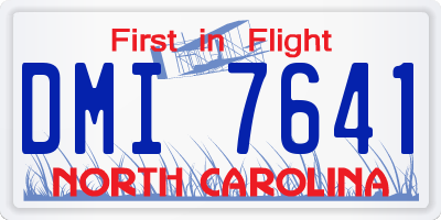 NC license plate DMI7641