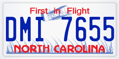 NC license plate DMI7655