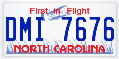 NC license plate DMI7676