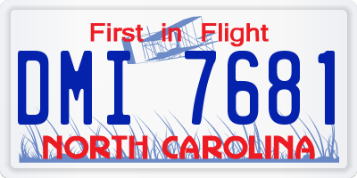 NC license plate DMI7681