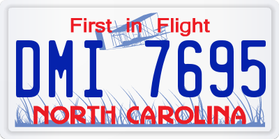 NC license plate DMI7695