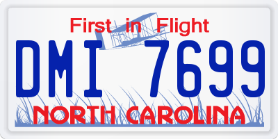 NC license plate DMI7699
