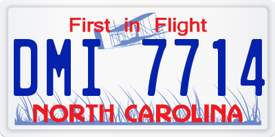 NC license plate DMI7714