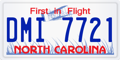 NC license plate DMI7721