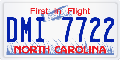 NC license plate DMI7722