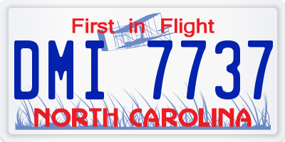 NC license plate DMI7737