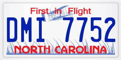 NC license plate DMI7752