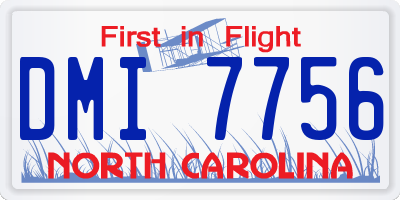 NC license plate DMI7756