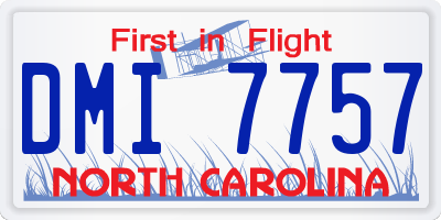 NC license plate DMI7757