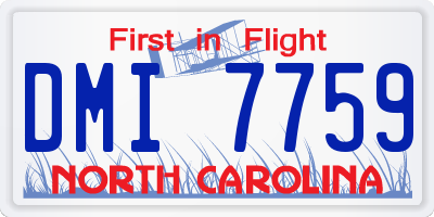 NC license plate DMI7759