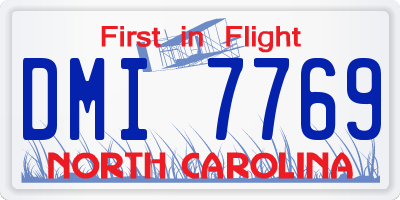 NC license plate DMI7769