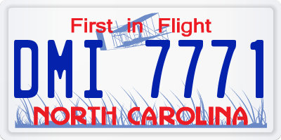 NC license plate DMI7771