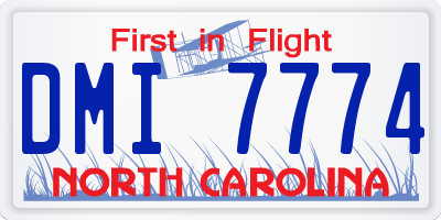NC license plate DMI7774