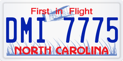 NC license plate DMI7775
