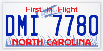 NC license plate DMI7780