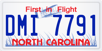 NC license plate DMI7791