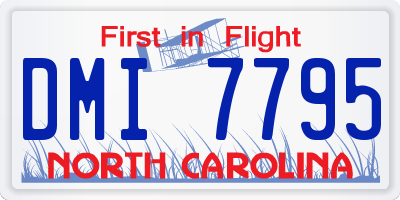 NC license plate DMI7795