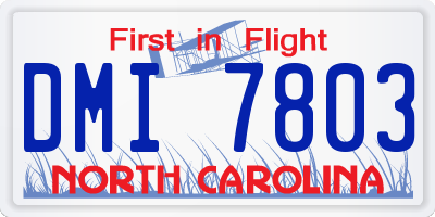 NC license plate DMI7803