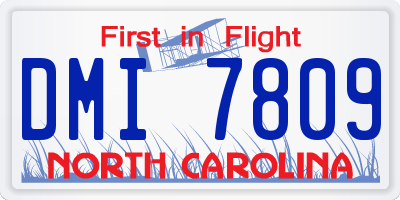 NC license plate DMI7809