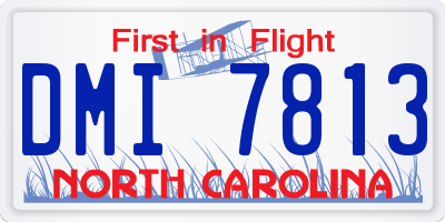 NC license plate DMI7813