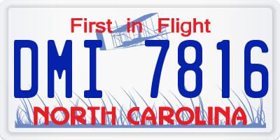 NC license plate DMI7816