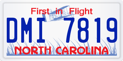 NC license plate DMI7819